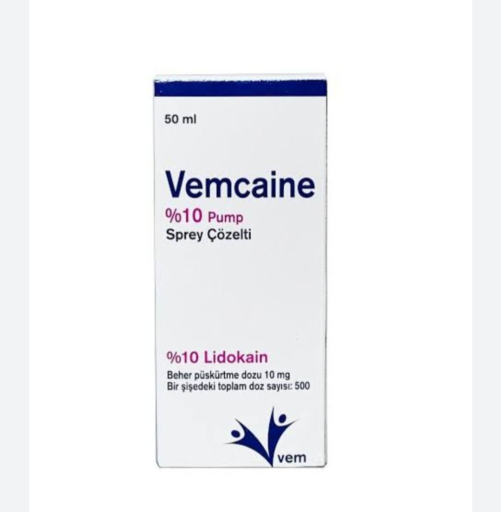 VEMCAİNE %10 pump sprey çözelti