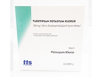 TURKTIPSAN POTASYUM KLORÜR 750 MG / 10 ML AMPUL